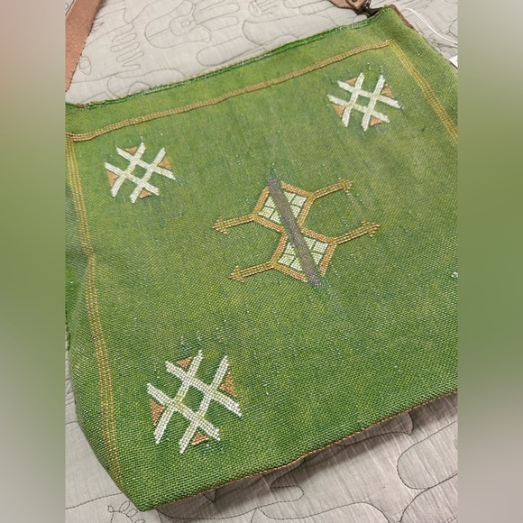 NWT Jenna Bee x Free People Cactus Silk Tote Green - Picture 4 of 11